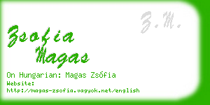 zsofia magas business card